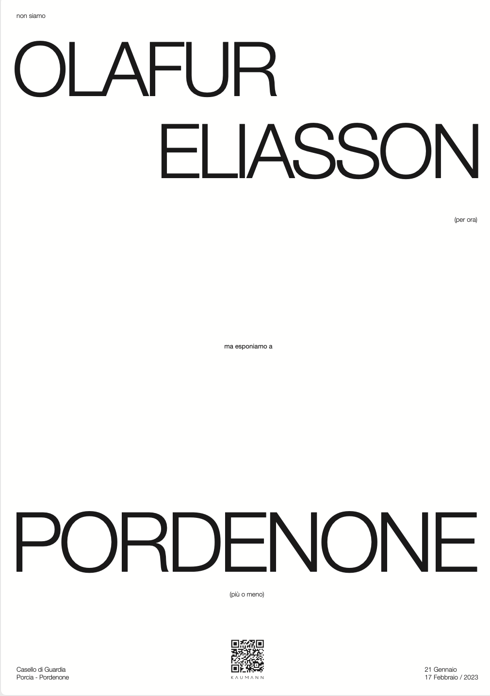 Manifesto pubblicitario mostra Persona